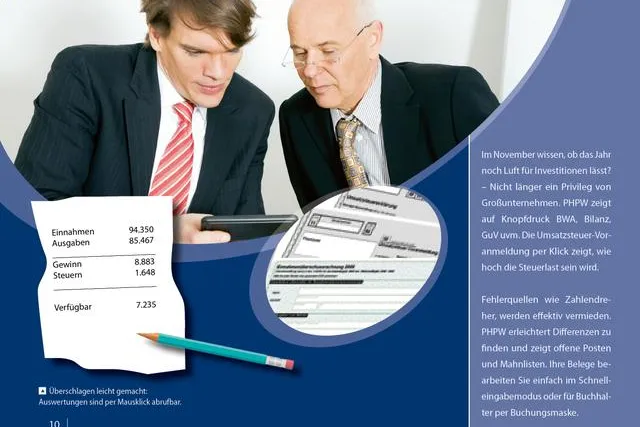 Buchhaltung mit Online-Fibu PHPW macht flexibel, verkürzt die Wege und senkt die Kosten Bild: Buchhaltung mit Online-Fibu PHPW macht flexibel, verkürzt die Wege und senkt die Kosten