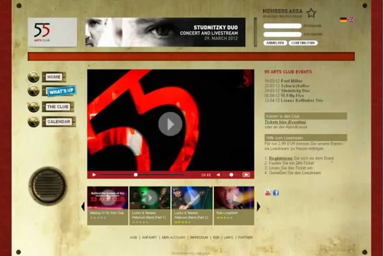 Multimediale Website mit Streamingfunktion Bild: Multimediale Website mit Streamingfunktion