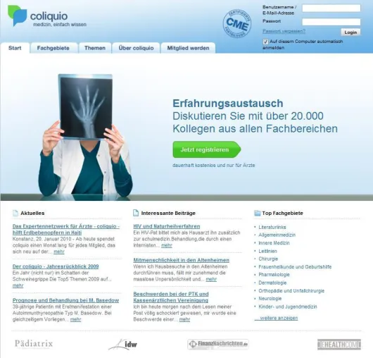 Bild: coliquio für mittlerweile 20.000 Ärzte fester Bestandteil des beruflichen Alltags