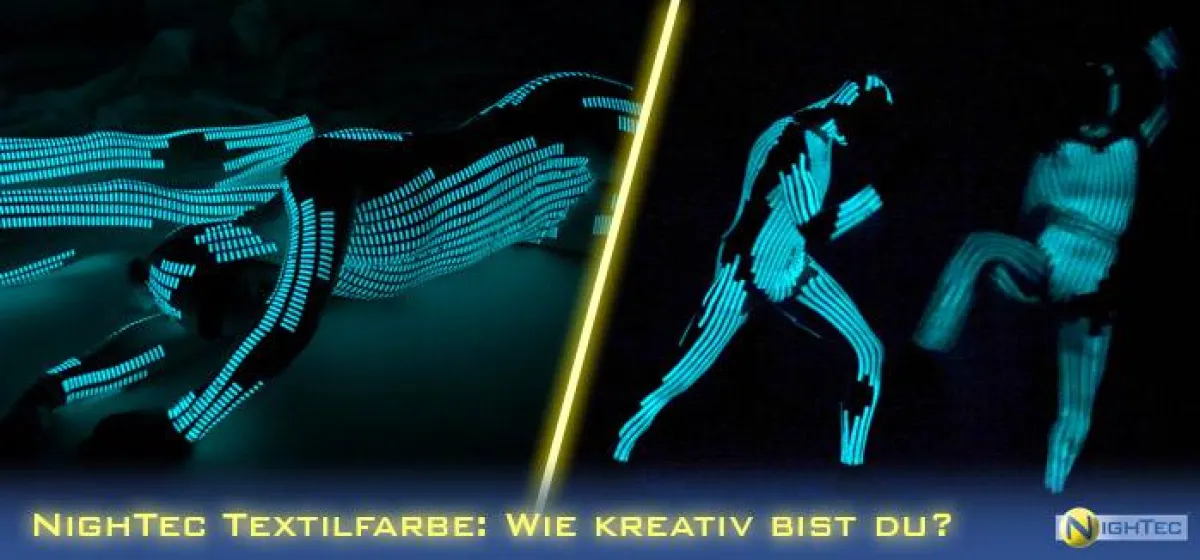 Beispiel NighTec Textilfarbe: Designanwendung