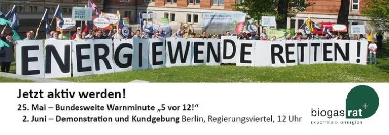 Bild: Energiewende retten! – Bundesweite Warnminute „5 vor 12“