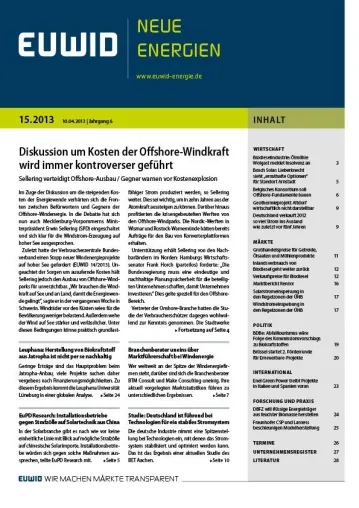 Bild: Diskussion um Kosten der Offshore-Windkraft wird immer kontroverser geführt