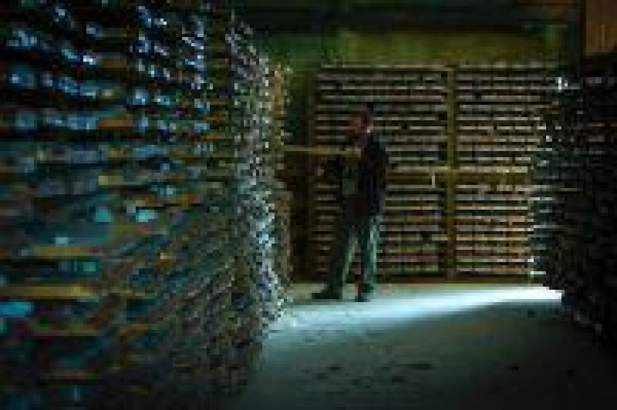 Geologe vor Bohrkernen von Goliath; Foto: Treasury Metals