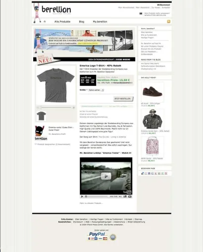 Bild: berellion.de – Live-Shopping Portal für Boardsport & Streetwear Begeisterte geht an den Start