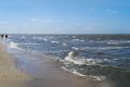 Der Strand in Cuxhaven-Duhnen entlag des Fahradweges