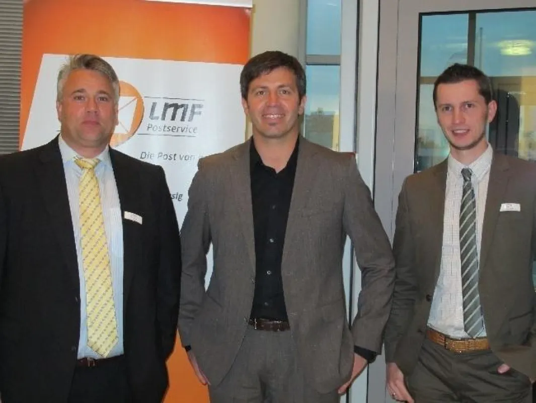 v. l.: Mirco Wieck Geschäftsführer LMF, Tom Becherer, Geschäftsführer MAD, Peter Steib, Leiter Regionalverkauf & Service