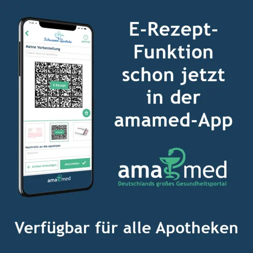 Der Vorreiter unter den Apotheken-Apps: amamed-App bietet schon jetzt E-Rezept-Funktionalität Bild: Der Vorreiter unter den Apotheken-Apps: amamed-App bietet schon jetzt E-Rezept-Funktionalität