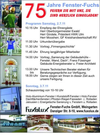 Bild: Fenster-Fuchs feiert 75jähriges Bestehen