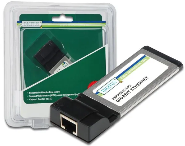 Bild: DIGITUS® verbindet Notebooks mit der Welt der Gigabit LAN Geschwindigkeit