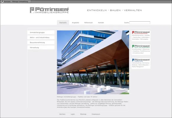 Bild: ekh. Werbeagentur relauncht die Webpräsenz der Pöttinger Immobiliengruppe mit dem Open-Source CMS Contao