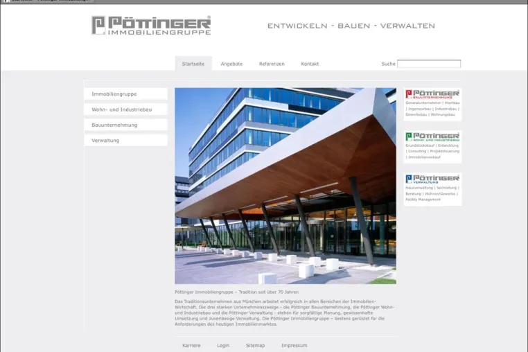 Bild: ekh. Werbeagentur relauncht die Webpräsenz der Pöttinger Immobiliengruppe mit dem Open-Source CMS Contao