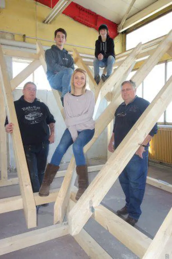 Die drei Studierenden des Bath-College (England) konnten Ihr praktisches Können unter Beweis stellen