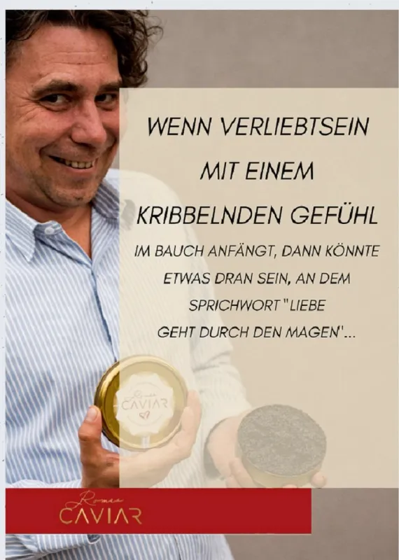 Valentinstag, der Tag der Liebenden und des Caviars