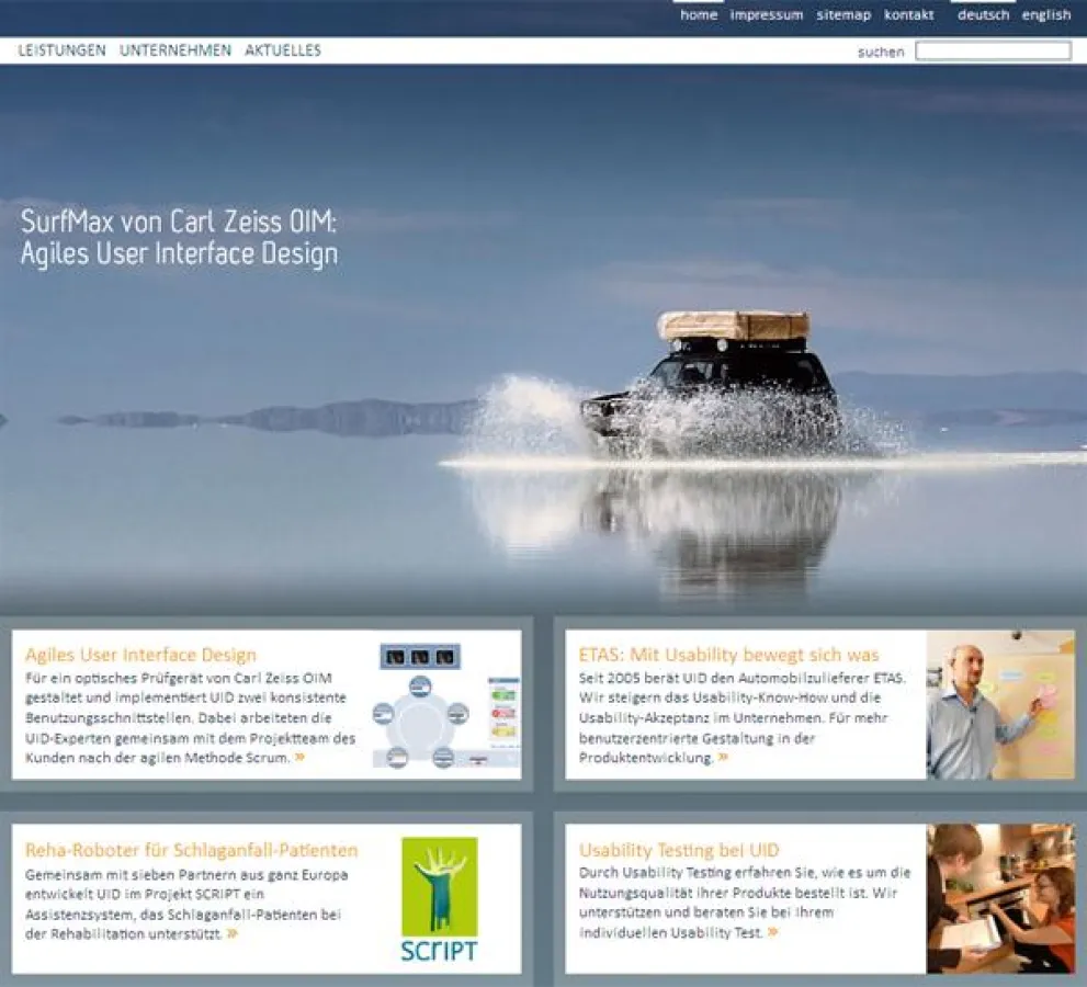 Die User Interface Design GmbH präsentiert sich mit neuer Website.