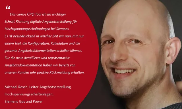Go Live bei Siemens - camos führt CPQ-Vertriebslösung für Schaltanlagen ein Bild: Go Live bei Siemens - camos führt CPQ-Vertriebslösung für Schaltanlagen ein