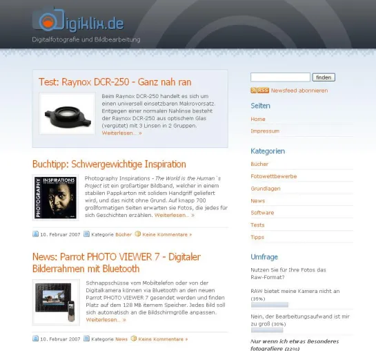 Digiklix.de - Das Portal für Digitalfotografie und Bildbearbeitung Bild: Digiklix.de - Das Portal für Digitalfotografie und Bildbearbeitung