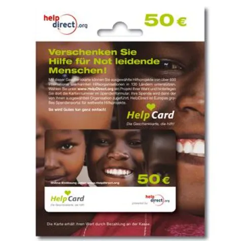 Weihnachtstipp - Hilfe, was soll ich schenken? Hilfe - Mit der HelpCard Bild: Weihnachtstipp - Hilfe, was soll ich schenken? Hilfe - Mit der HelpCard