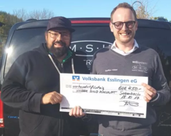 Bild: Scheckübergabe am 18. Oktober 2017