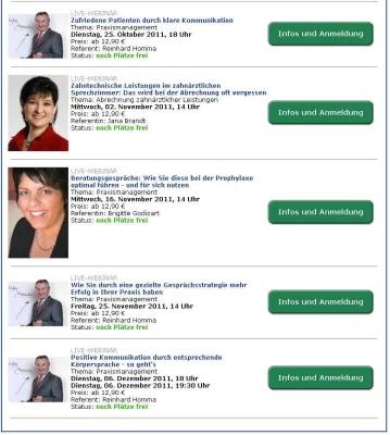 Fortbildungen zum Thema Kommunikation und Abrechnung – neue Webinare für Zahnärzte und ZFA Bild: Fortbildungen zum Thema Kommunikation und Abrechnung – neue Webinare für Zahnärzte und ZFA
