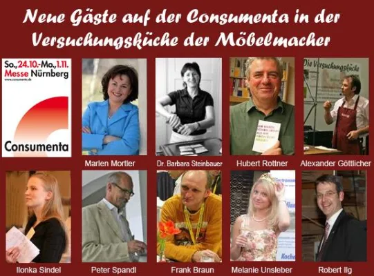 Bild: Consumenta 2010 - Massivholzküchen und -Möbel im Messerestaurant der Möbelmacher in Halle 2