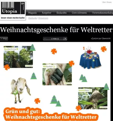 Bild: Weihnachtsgeschenke für Weltretter: Grün – und gut !
