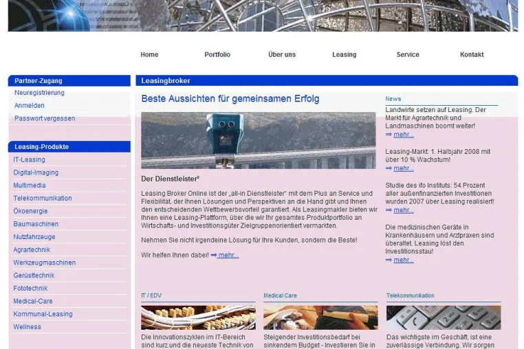 Bild: Erstes Leasingportal für Wirtschafts- und Investitionsgüter erfolgeich gestartet