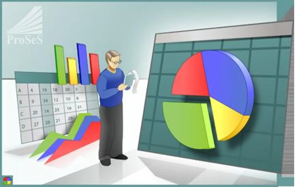 Startbildschirm und Programmsymbol der ProSeS BDE Auswertung