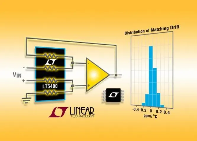 Bild: Linear Technology | LT5400: Vierfach-Widerstandsnetzwerke mit garantiertem CMRR-Gleichlauf von 0,005%