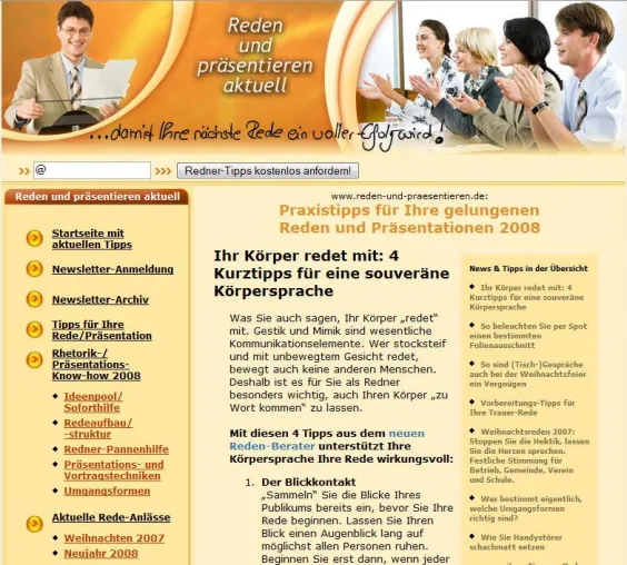 Reden-und-Praesentieren.de – Rhetorik-Know-how für Rednerinnen und Redner Bild: Reden-und-Praesentieren.de – Rhetorik-Know-how für Rednerinnen und Redner