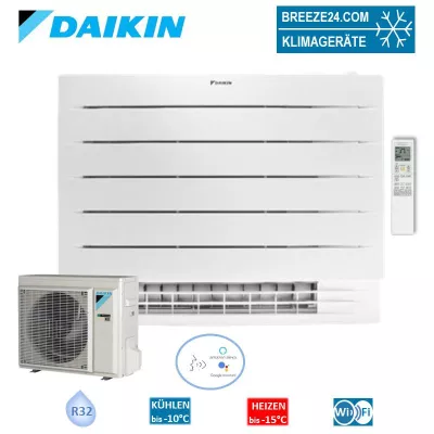 DAIKIN Klimaanlagen Set FVXM25A Truhengerät Perfera + RXM25R R32 2,4 KW für 1 Zimmer mit 25 m² Bild: DAIKIN Klimaanlagen Set FVXM25A Truhengerät Perfera + RXM25R R32 2,4 KW für 1 Zimmer mit 25 m²