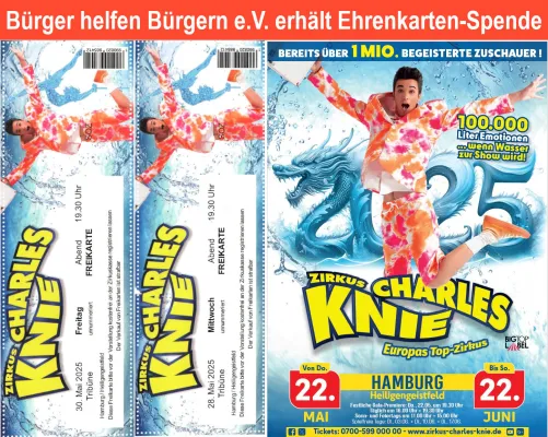 Zirkus Charles Knie unterstützt gemeinnützigen Hamburger Verein Bild: Zirkus Charles Knie unterstützt gemeinnützigen Hamburger Verein