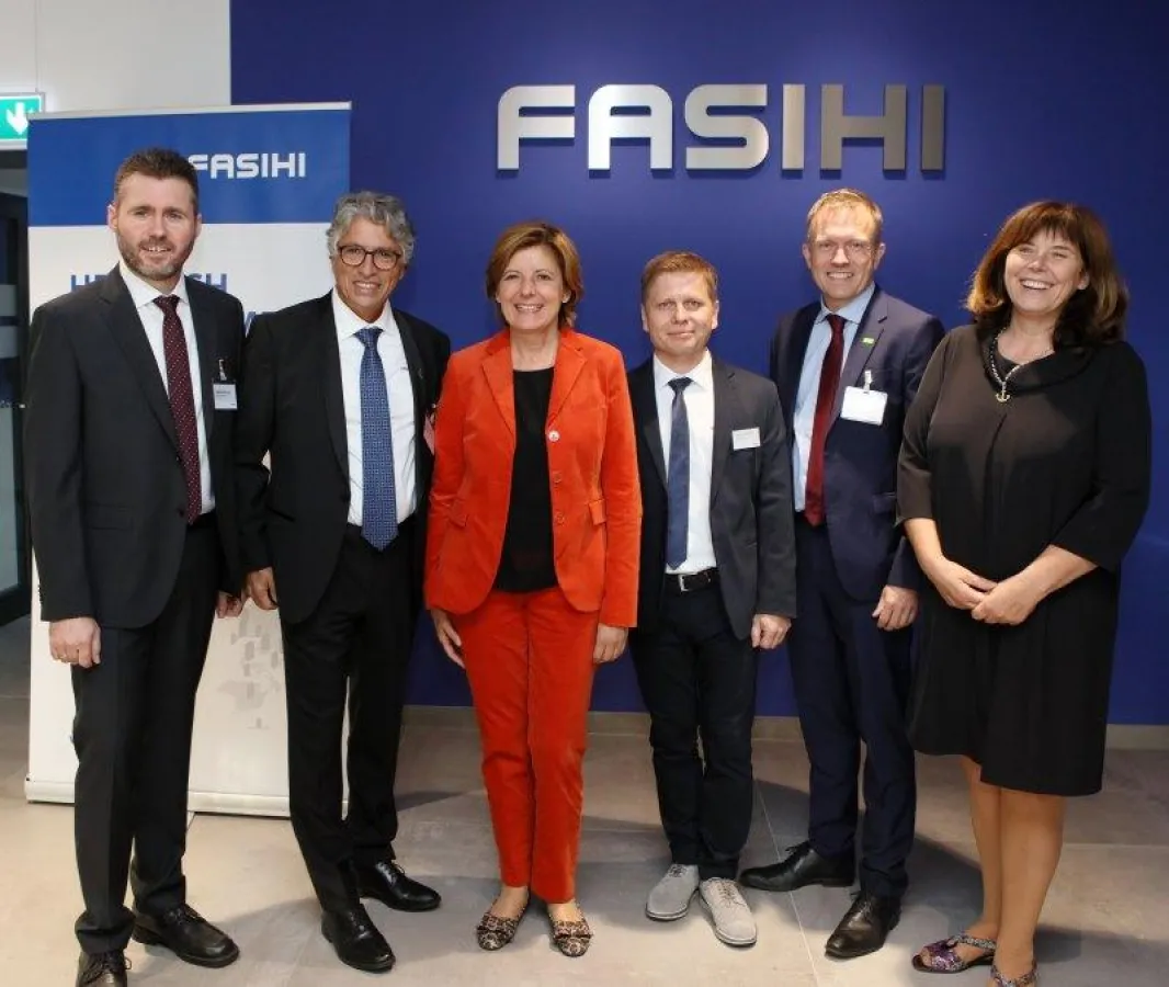 Werner Beutel, Saeid Fasihi, Malu Dreyer, Rolf Lutzer, Christoph Wegner, Jutta Steinruck (v.l.)