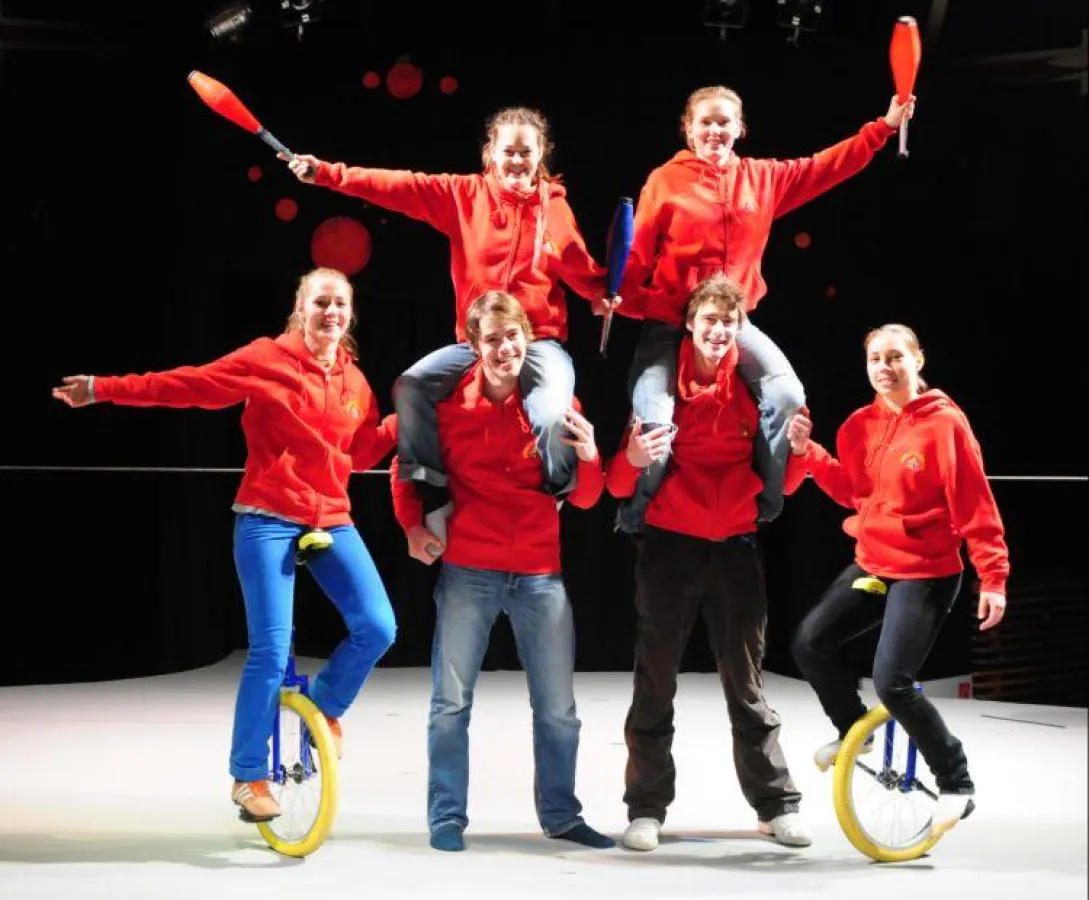 Die Mitglieder von Waldoni während einer Trainingseinheit