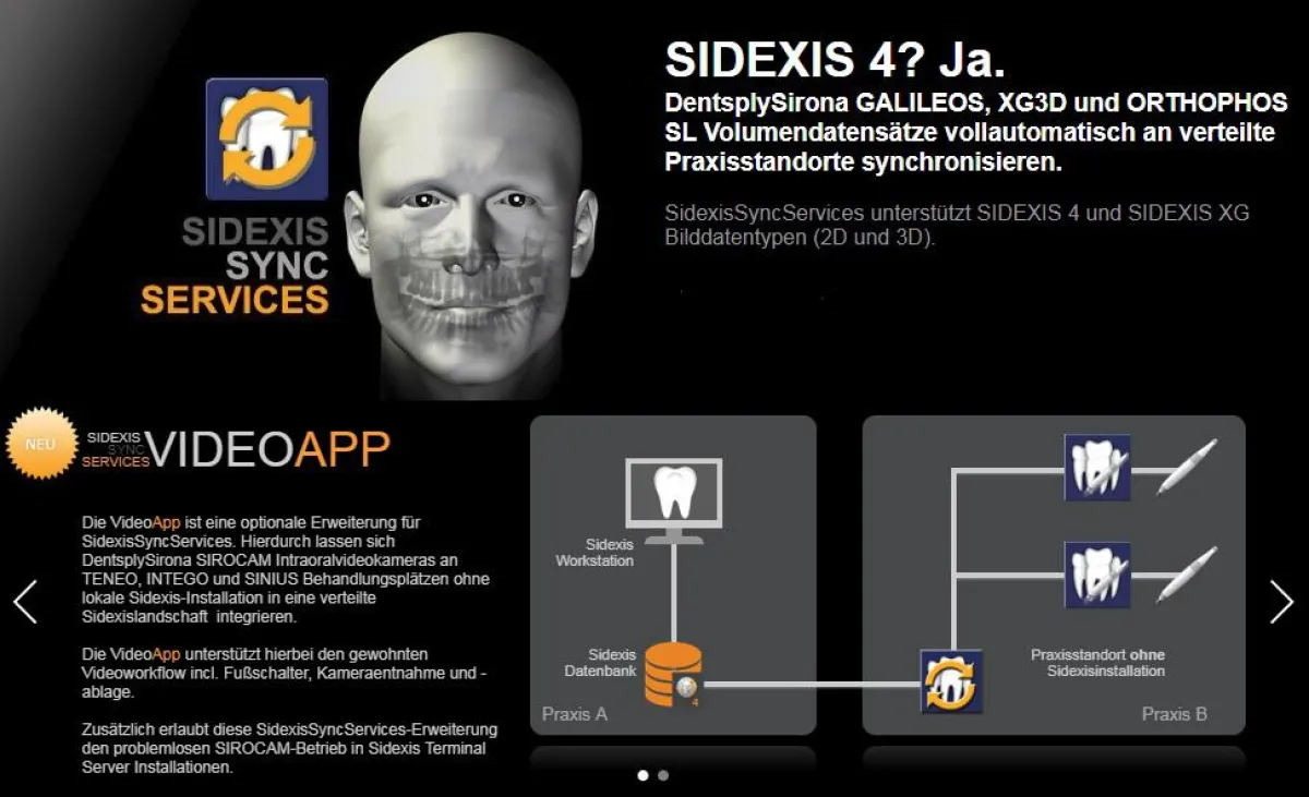 Die neue VideoApp ist die erste Anwendungserweiterung für die SidexisSyncServices.