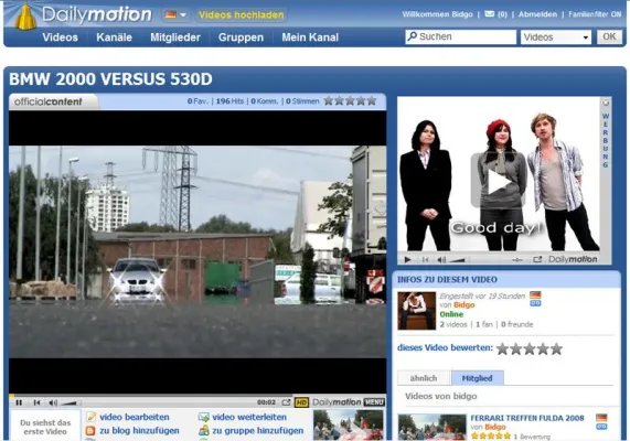Bild: Bidgo wird "OFFICIAL CONTENT"-Partner von Dailymotion.com