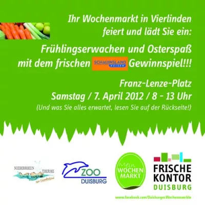 Bild: Der Wochenmarkt in Vierlinden feiert: Frühlingserwachen und Osterspaß