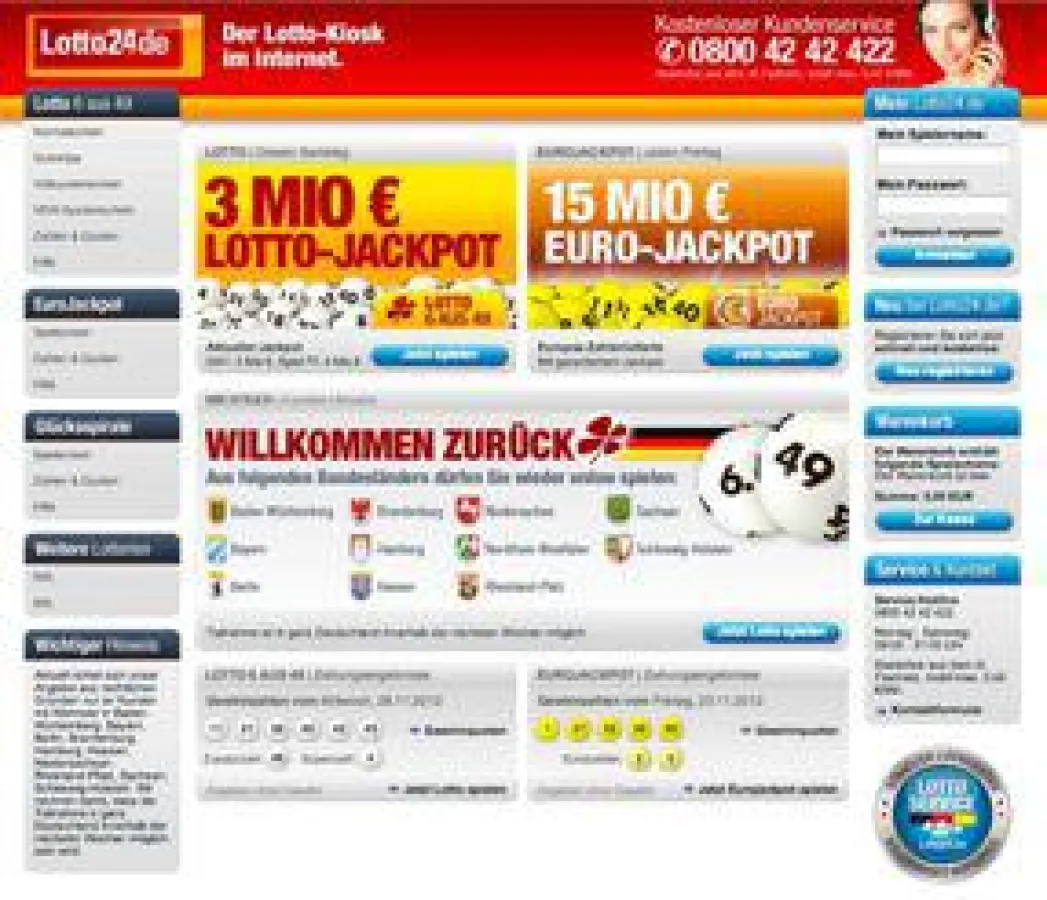 Endlich auch in NRW möglich: Online Lotto mit Lotto24