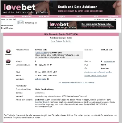 Bild: LoveBet.de: Erotik- und Date-Auktionen im Internet