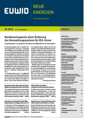 Bild: Bundesnetzagentur plant Änderung des Vermarktungssystems für EEG-Strom