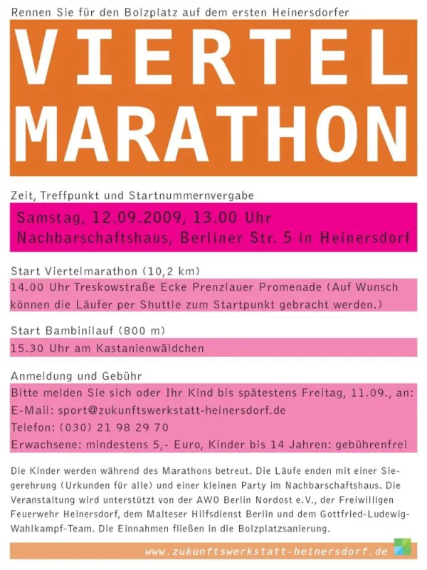 Viertelmarathon in Heinersdorf