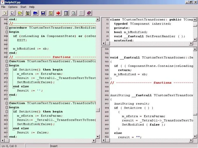 Bild: Delphi2Cpp 1.0.0: Konverter von Object-Pascal (Delphi) nach C++