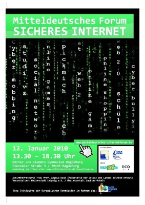 Bild: Mitteldeutsches Forum Sicheres Internet - MEDIENWETTBEWERB UND ERSTE VERANSTALTUNG IN SACHSEN - ANHALT