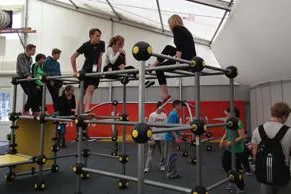 Viele Parkour-Fans bei LAPPSET auf dem Turnfest 2013 Bild: Viele Parkour-Fans bei LAPPSET auf dem Turnfest 2013
