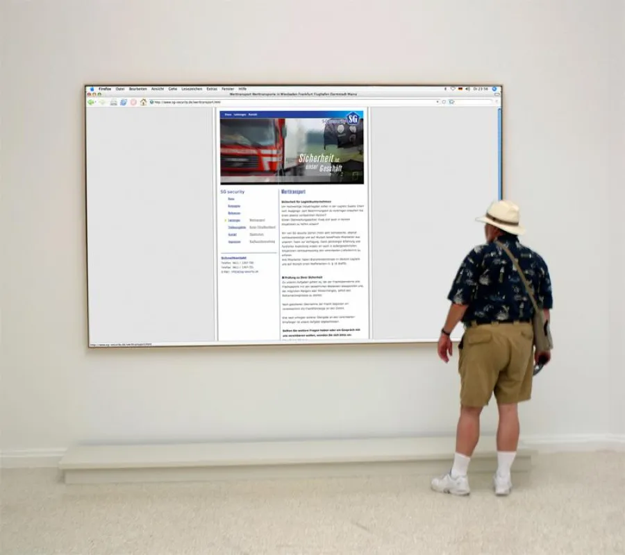 Neue Homepage der SG security. © woa werbeagentur