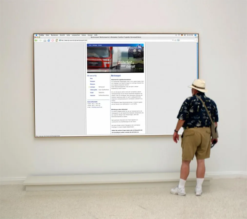 Neue Homepage der SG security. © woa werbeagentur