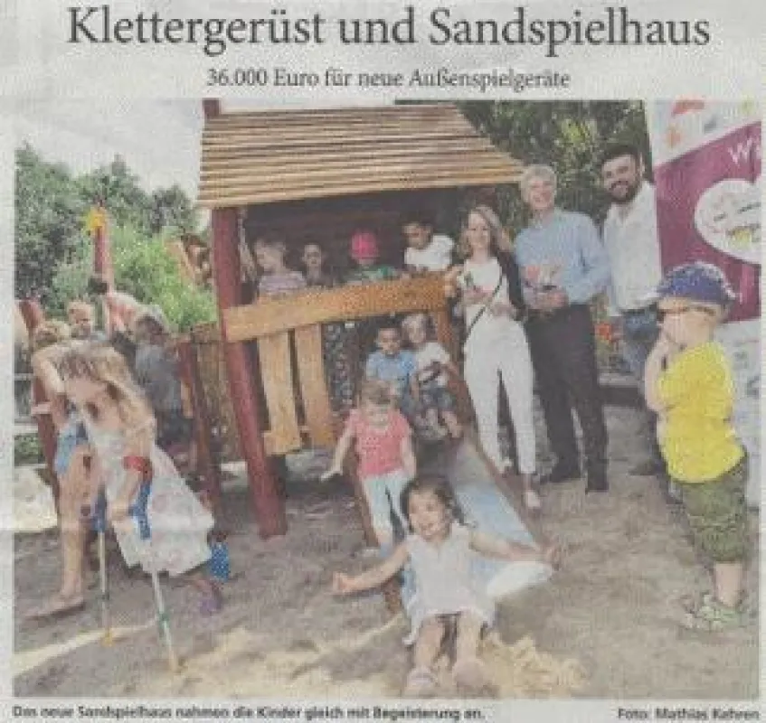 Das neue Spielhaus begeistert die Kinder