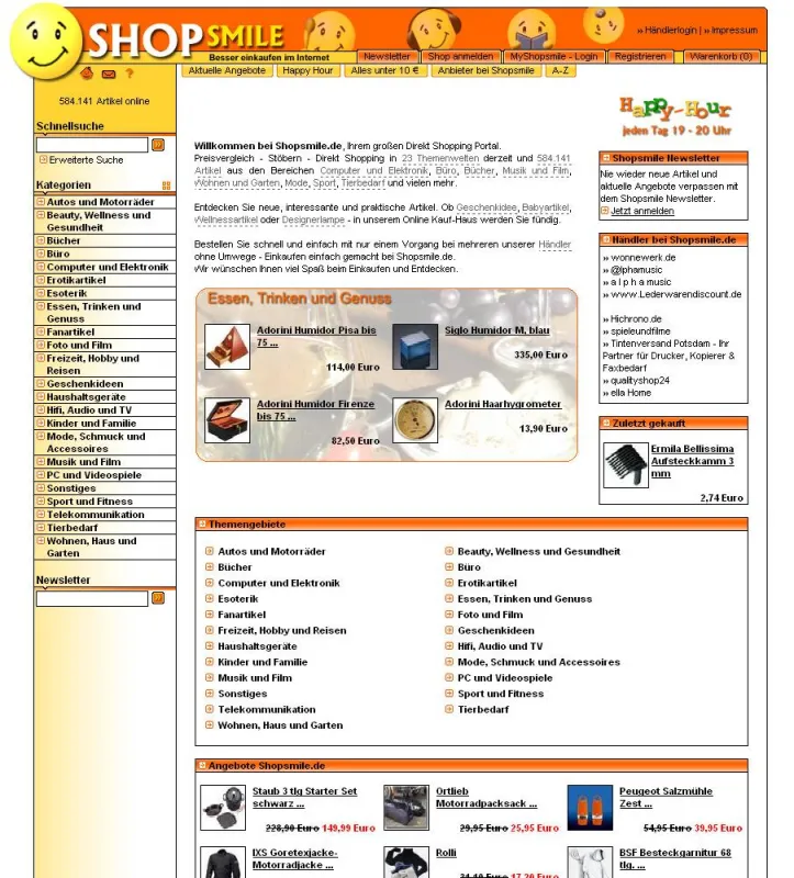 Das Online-Shop-Portal Shopsmile.de