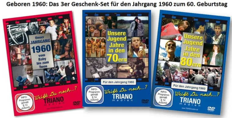 Zeitreisen statt Flugreisen: Die Geschenkidee mit Lebensfreude für z.B. 59- bis 60jährige vom Jahrgang 1960 Bild: Zeitreisen statt Flugreisen: Die Geschenkidee mit Lebensfreude für z.B. 59- bis 60jährige vom Jahrgang 1960