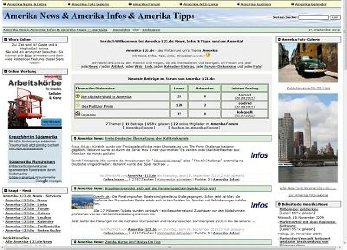 Amerika-123.de Screenshot