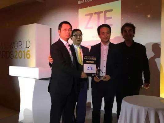 Bild: ZTE vCN als bestes Kernnetz-Produkt auf dem 5G World Summit 2016 ausgezeichnet